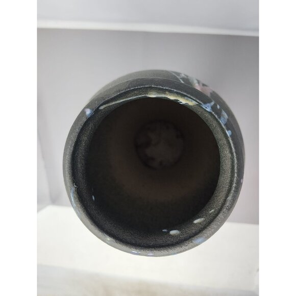 Large Art Stoneware Vase With Abstract Splatter Design‎ Harris Potteries Chicago - Picture 5 of 11